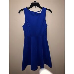 Forever21 Fit & Flare Sleeveless Sun Dress Royal Blue Small Cosplay Swing Dance